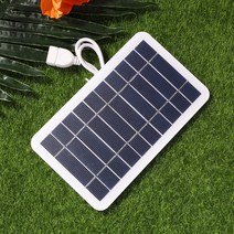 태양광 패널 인버터 설치 태양열 5V 2W 전지 출력 USB 야외 휴대용 계 휴대 전화 충전기 핸드폰 충전 장치, 한개옵션0