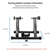 실내자전거로라 실내 사이클링 자전거 트레이너 롤러 MTB 산악 도로 훈련 접이식 스틸 스탠드 앞바퀴 패드 26-28 인치, 한개옵션0