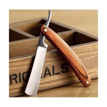 현모양처 이발 전문가용 외날 면도기 클래식 나무 손잡이 이발소 남자 바버샵 엔틱, 상세페이지 참조