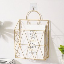 감각 철제 매거진 랙 (25x10x30cm) / 잡지꽂이 책꽂이 카달로그 정리수납 인테리어효과 심플디자인 다양한 소품보관에 용이한, 45567) 골드