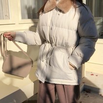 [유니즈] 터틀 넥 퍼 스트링 숏 패딩 자켓 + 레모나산 1p