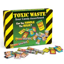 톡시웨이스트 TOXIC WASTE 사워 캔디 버라이어티 팩 3가지 맛 새콤달콤한 사탕 아이들 간식 340g