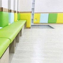 붙이는 안전 벽쿠션 직사각 매트 400X800 보호대 어린이집 유치원 노인 요양원, 레드