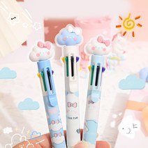 -구름 만화 두툼볼펜 8 색 DIY 드로잉 펜 카와이 학교 사무실 문구, 한개옵션0