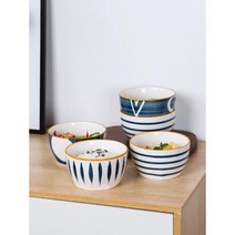 개성 있는 그릇 일식 집은 창의적인 도자기 홈세트 공기 대접 먹고 있다. 귀여운 그룹 북유럽, 옵션04