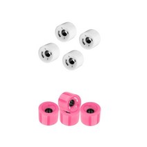 8 팩 튼튼한 스케이트보드 바퀴 보충 고성능 롤러 크루저, 화이트+핑크, PU