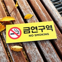 아크릴마트 흡연경고 금연구역 금연표시 흡연금지 금연구역안내 금연그림 금연표지판, 디자인 KSP-03 / 사이즈 150 x 60 mm
