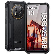 [2023 NEW] OUKITEL WP28 SIM 프리 스마트폰 본체 15GB RAM+256GB ROM 1TB 확장 가능 터프니스 스마트폰 IP68 방수 방진 내충격 10600mAh 대용량 48MP+5MP 기술적 인 인증 휴대 전화, 256GB
