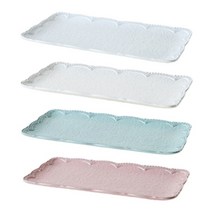 VBCcasa VBC 까사 레이스 직사각 미듐 플레이트1p, 화이트, 화이트