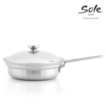 소울돔 IH 통3중 무광 스테인레스 편수 전골 냄비 22cm
