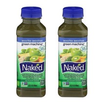 NAKED Juice Green Machine 네이키드 부스티드 스무디 그린 머신 주스 애플 바나나 키위 망고 파인애플 음료 무설탕 슈가프리 15.2 oz 431g 2팩