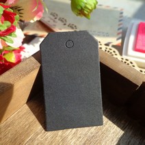 블랙 무지 상품 상표택 가격 네임 포장 라벨텍 1세트 100매 5x3cm