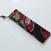 일본 스타일 칼 붙이 가방 재사용 가능한 여행 졸라 매는 끈 파우치 주방 식기 포크 숟가락 대나무 젓가락 청소 브러시, 삼