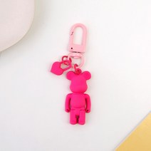 다왕 --rPK013 사랑의 자물쇠 무광 레고 곰돌이 키링, (핫핑크)