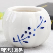 핸드페인팅 패턴 화분 - 미니화분 다육이화분 다육화분 미니화분 세라믹화분 식물 선인장화분 소형화분 백자화분 식물 인테리어 소품, 08_Sein_핸드페인팅화분(B04)