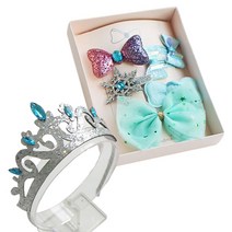 도도앤뉴 눈꽃여왕 헤어핀 6p + 왕관머리띠 세트