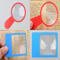 1P 카드형돋보기 독서용돋보기 사각돋보기 예쁜돋보기 카드돋보기, 사각형-투명