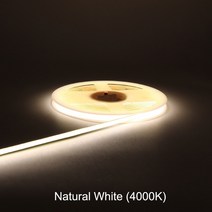 모니터조명 LED책상스탠드 공부등 8mm 5mm 와이드 코브 LED 스트립 조명 DC 12V 24V 빨간색 녹색 얼음 핑크 옐로우 따뜻한 차가운 흰색 테이프 바 CRI 90 가정, Natural white+DC 24V 8mm PCB+1