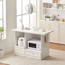 나무뜰 주방 렌지대 대리석 세라믹 아일랜드 식탁, 올리브 렌지대형 아일랜드식탁 GG132C, 프레임-화이트+상판-화이트대리석
