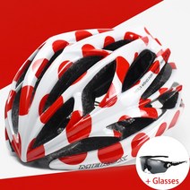 자전거 경량 헬멧 MTB 나인봇 킥보드 로드 초 도로 남성 여성 야외 스포츠 산악, 내가 58-62cm, 07 White Red-2