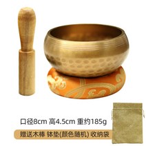 싱잉볼 명상볼 요가 명상 종 주발 힐링 테라피 좌종 씽잉 그릇 띵샤 불교 도구 네팔 티벳, 육자 리얼 14.5cm + 랩스틱 + 와셔