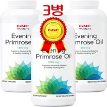 GNC Womens Evening Primrose Oil 1300 180 Softgels 달맞이꽃종자유 180정 3병