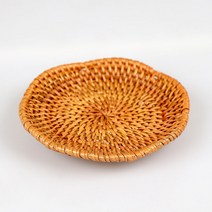 [코시나드마마] 라탄 꽃잎 티코스터 컵받침 악세사리보관 차키보관 소품받침, 라탄 웨이브 티코스터