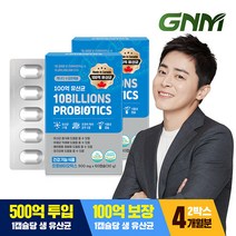 GNM 100억 유산균 60캡슐 x 2박스 (총 4개월분) / 프로바이오틱스 식물성캡슐, 단일속성