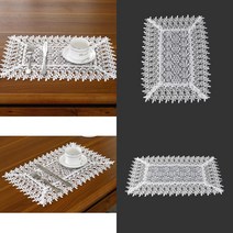 마트498 레이스 테이블러너(1인용) 45X30 신혼부부선물 레이스매트 탁자보 식탁커버 콘솔러너 테이블천