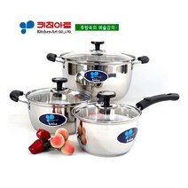 키친아트 아티스트 삼중바닥냄비 3종(B)SET(16+18+24), 상세 설명 참조