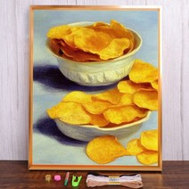 음식 그림 인쇄 패브릭 크로스 스티치 완료 키트 자수 공예 바느질 취미 수공예 성인용 실내 장식 Mulina, 없음, HMA91441+100x130cm+14CT Silk T