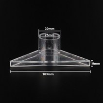 내부 직경 20/25mm 투명 삼각형 오리 어댑터 아크릴 물고기 탱크 콘센트 피팅 커넥터 1 개, 03 C