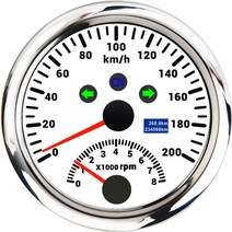 속도계 자동차 자전거 가민속도계 자전거용품 GPS 속도계 8000RPM 타코미터 오토바이 자동차 해양 보트, 01 WS  0-200kmh