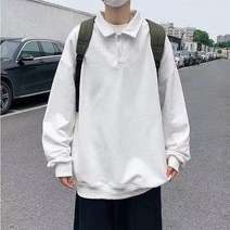 가을 오버핏 버튼 카라 티셔츠