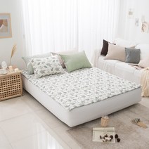 UB플로럴 차렵이불 단품 세트 SS Q 그레이 1인용 2인용 항균솜 마이크로화이바 알러지케어