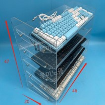 키보드진열대 아크릴 스탠드 거치대 보관함 디스플레이 받침대 전시대 랙 다층, A. 5레이어