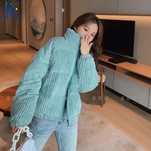 셀럽당 코듀로이 패딩 여겨울 도톰 박시 패딩 쇼트 코트