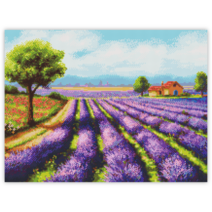 블링블링 DIY 캔버스형 보석십자수 60 x 45 cm, CV-045 (라벤더들판), 1개