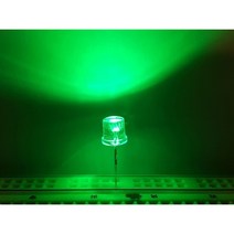 아두이노 5파이 에메랄드색 울트라 블라이트 전방평면 발광다이오드 Arduino 5mm Ultra Blight Flat Top Emerald LED - 10개 묶음 0.1%의 비밀