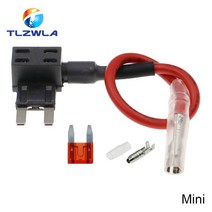 12V 미니 소형 중형 자동차 퓨즈 홀더 추가 회로 탭 어댑터 10A 마이크로 미니 표준 ATM 블레이드 퓨즈 포, 08 T Mini_10 25A