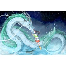 직소퍼즐 미야자키 하야오 애니 토토로 하울의움직이는성 센과치히로 키키 직소 퍼즐 1000피스, 주황색 500장(그림22), 상세페이지 참조개