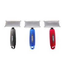 비숑 웰시코기 털관리 빗 촘촘한 개 브러쉬 전견용빗, 그레이/L