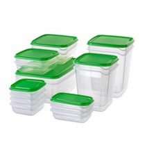이케아PRUTA 프루타 식품보관용기17종 투명 그린 -, One Color, One Size, 본상품선택
