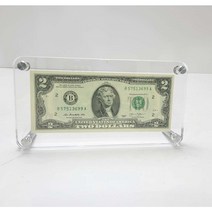 럭키심볼 행운의 선물 3D대형지폐 2달러, 고급앤틱35