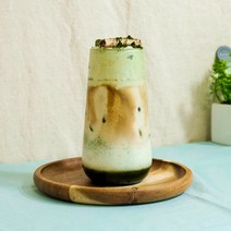 새싹보리라떼잔 둥근 유리컵 500ml, 1p