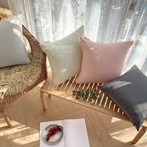 러그랜드 마이크로화이바 알러지방지 쿠션 4color, 핑크/솜추가구매