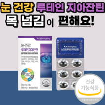 식약처 인증 인정 눈 건강 루테인 지아잔틴 20mg 빌베리 블루베리 결명자 추출물 비타민e 비타민b군 비타민c 셀레늄 아연 구리 노화 황반색소 밀도유지 항산화 개별 ptp포장 캡슐, 1달분, 30캡슐