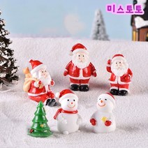 미스토토 크리스마스꾸미기 소품 산타 눈사람 피규어 테라리움 미니어처, X076_3번 산타 1P