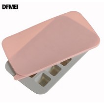 DFMEI 얼음틀 얼음틀 얼음틀 얼음틀 얼음제빙보관함 업소용 아이스하키 냉장고 제빙기 실리콘 가정용 대 얼음 급속냉동기, 핑크(스퀘어), 사각형