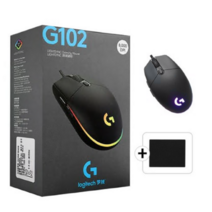 로지텍 G304 무선 마우스 게이밍 게임용 노트북 맥북 병행 + 스토리링크 마우스패드, 블랙